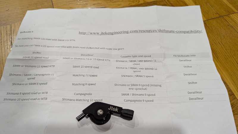 J-Tek shiftmate 9,адаптер для sram 11ск