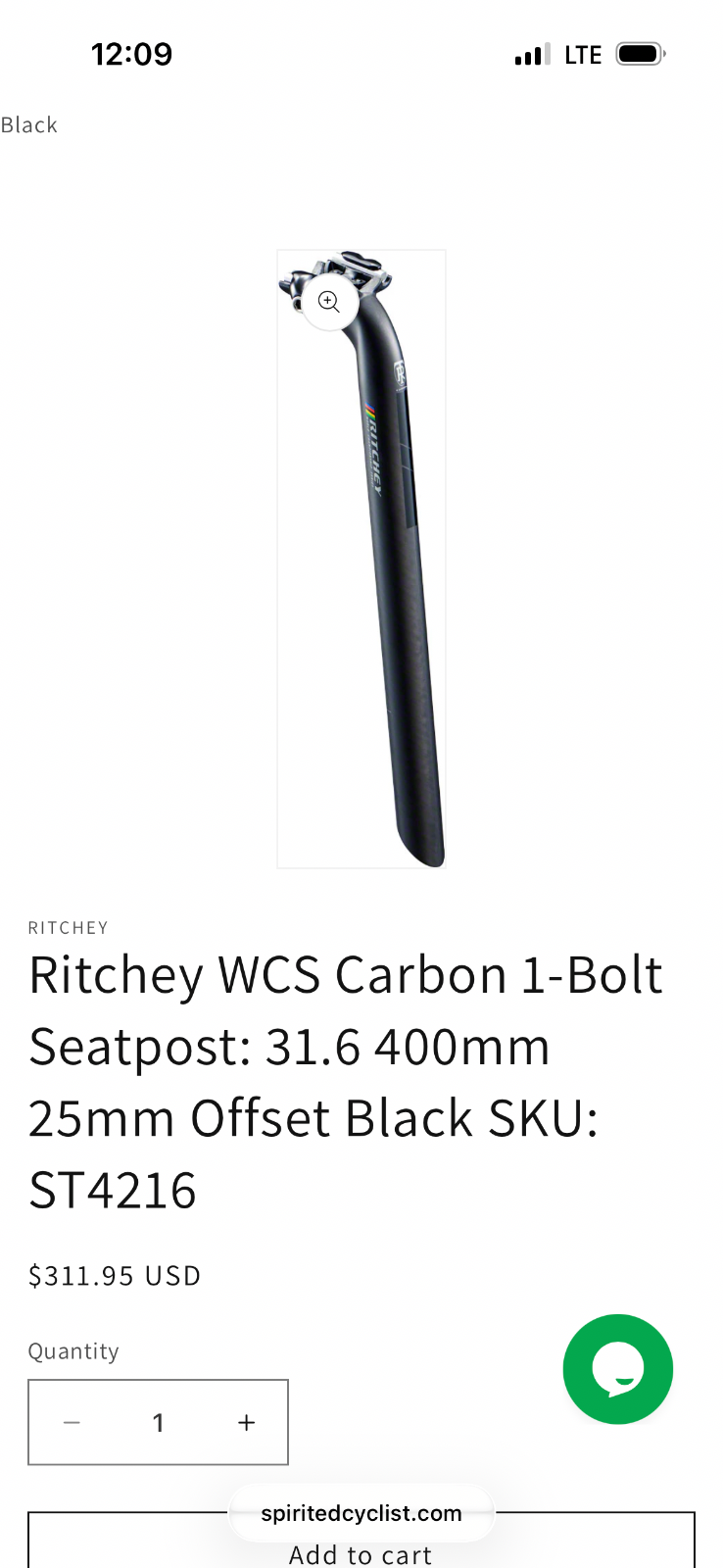 Подседел Ritchey WCS carbon
