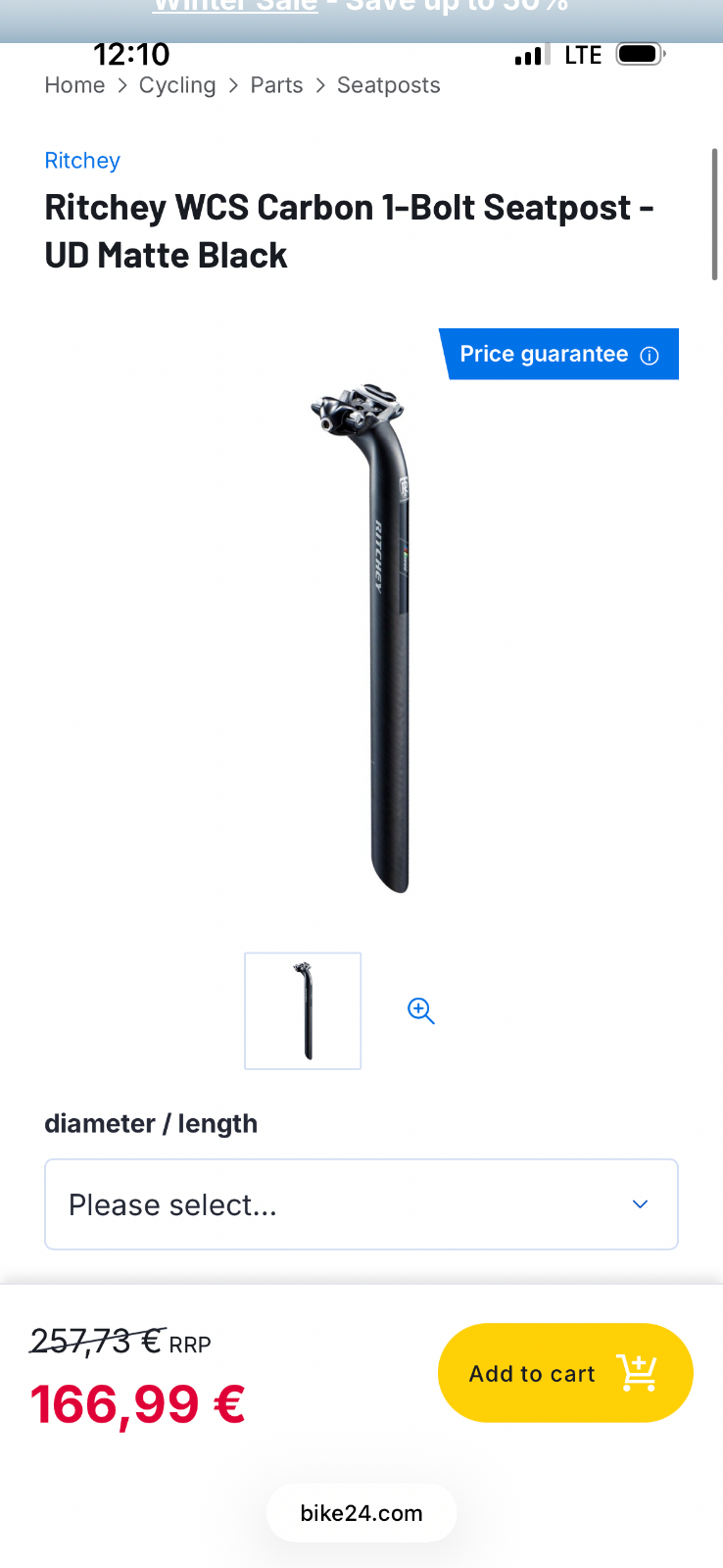 Подседел Ritchey WCS carbon