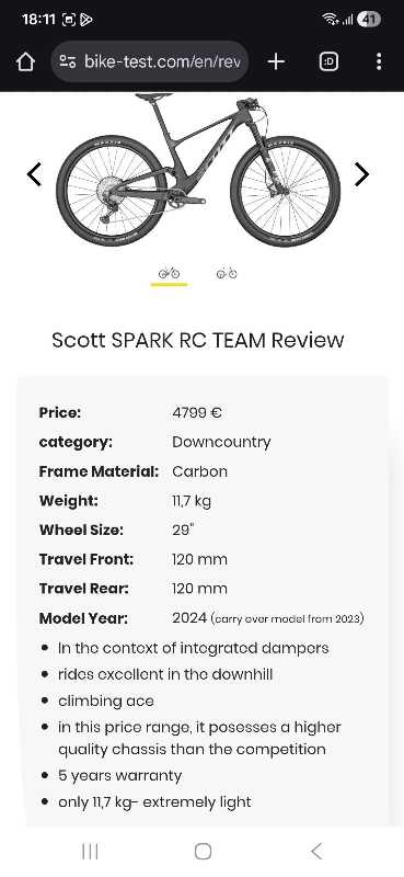 Scott Spark RC Team 2024 М велосипед двухподес