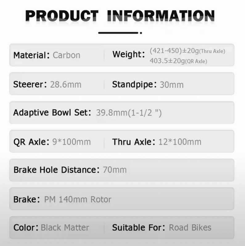Карбоновая вилка TOSEEK 700
