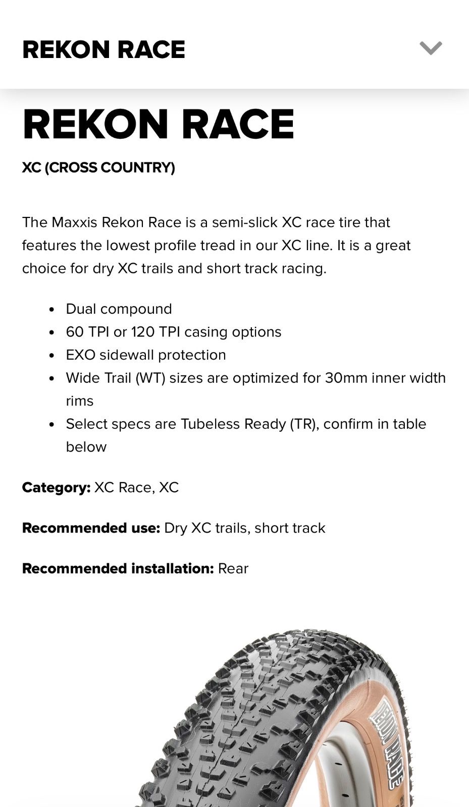 Maxxis rekon race 29x2.35