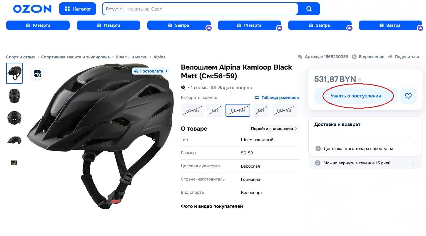 Велосипедный шлем ALPINA Kamloop