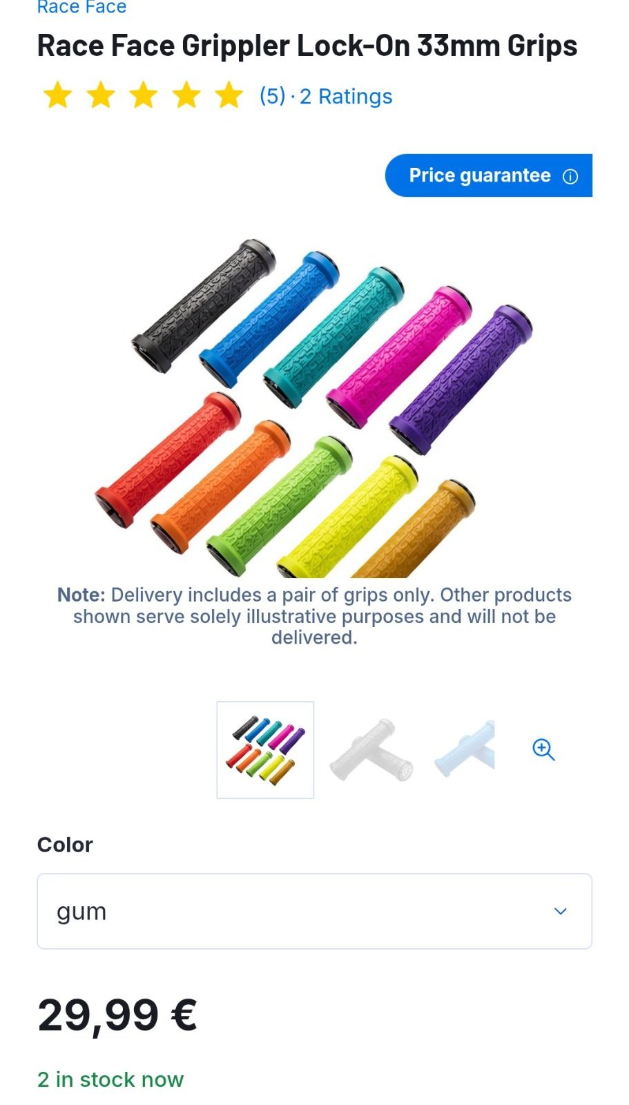 Грипсы RaceFace Grippler 33мм LockOn