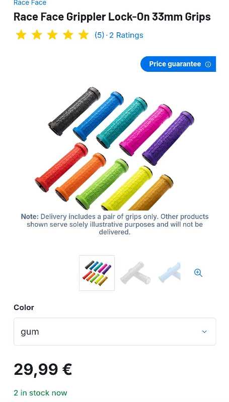 Грипсы RaceFace Grippler 33мм LockOn