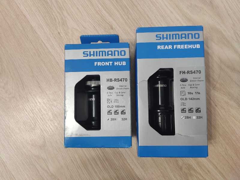 Втулки гревел/шоссе Shimano RS470 100x12 / 142x12 новые