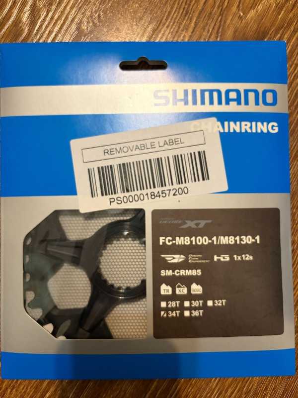 Передняя звезда Shimano XT, SM-CRM85, 34Т