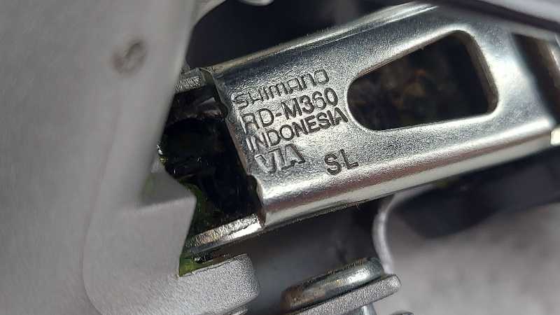 Переключатель задний Shimano RD-M360, 6/7/8ск.