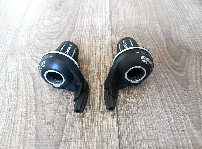 Манетки грипшифт 3x8 ск. SRAM MRXcomp с грипсами (оригинал)