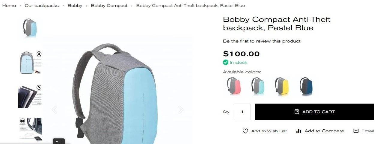 Оригинальный рюкзак XD Design Bobby Compact