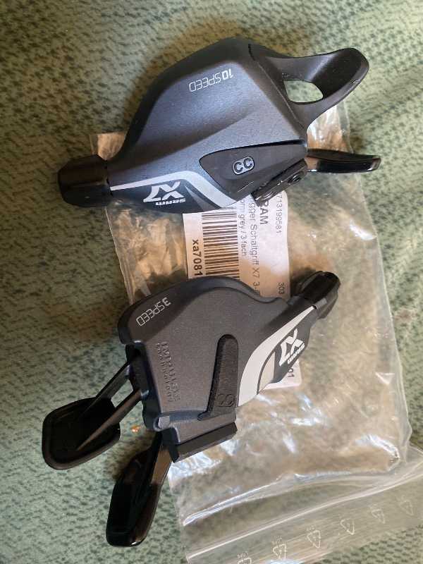 Манетки SRAM X7 3-10 ск