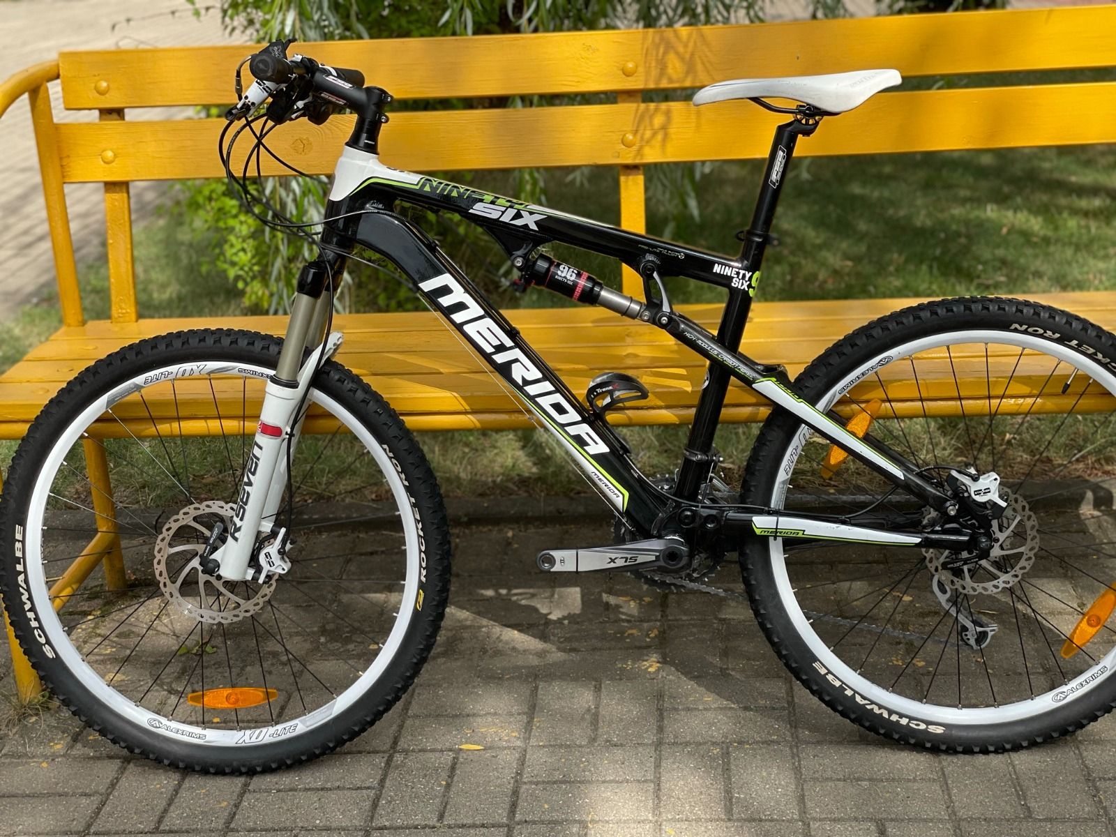 Горный велосипед двухподвес Merida Ninety-Six HFS 1000-D, алюминий + карбон. (MTB, XC кросс-кантри), размер М.  12,7кг.