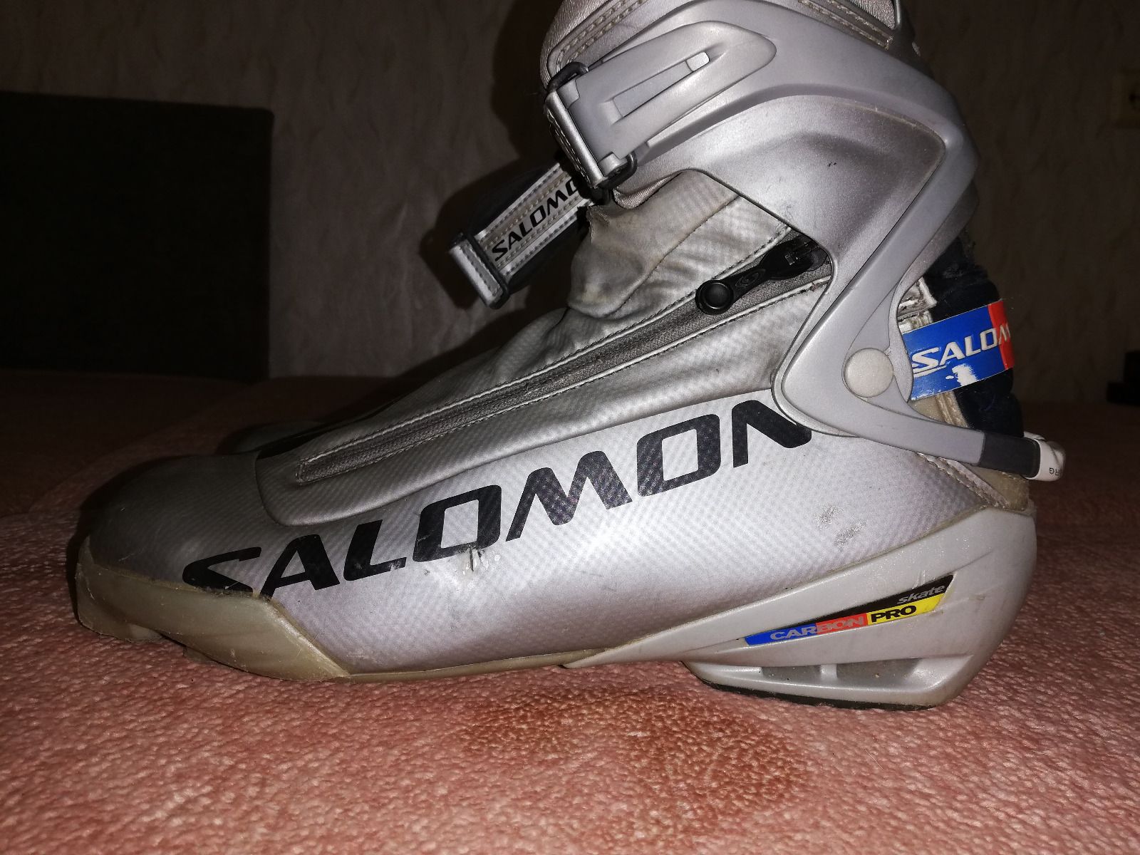 Лыжные ботинки Salomon  carbon PRO skate, р.45