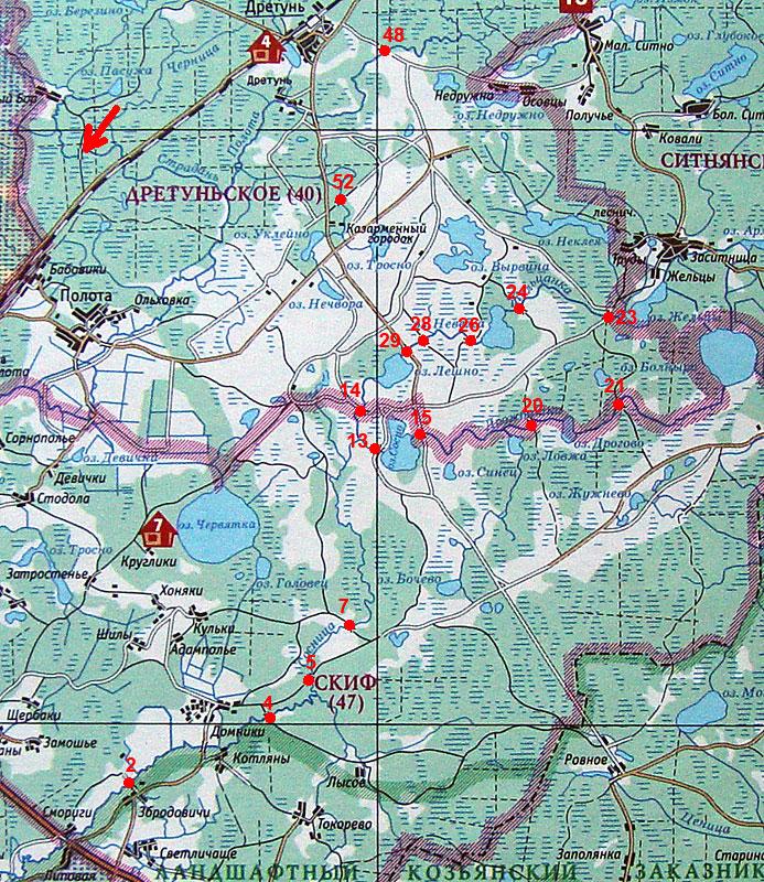 Карта полоцкого района витебской области