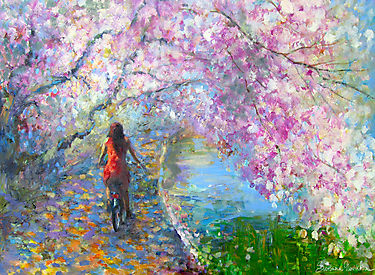 Blossom_Alley_Landscape_woman_on_a_bike_Impressionistic_Painting_Svetlana_Novikova_by_Svetlana_Novikova.jpg